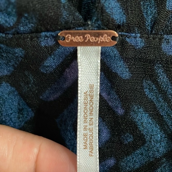 Free people Hot Hoose dress Tropical Green and Blue Sleeveless size 4 - Picture 6 of 15